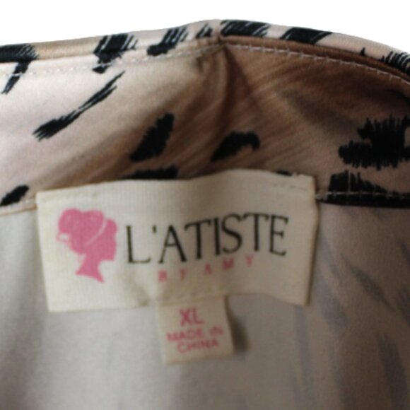 L’Atiste Abstract Cheetah Animal Print Jumpsuit, Size XL - Picture 10 of 11